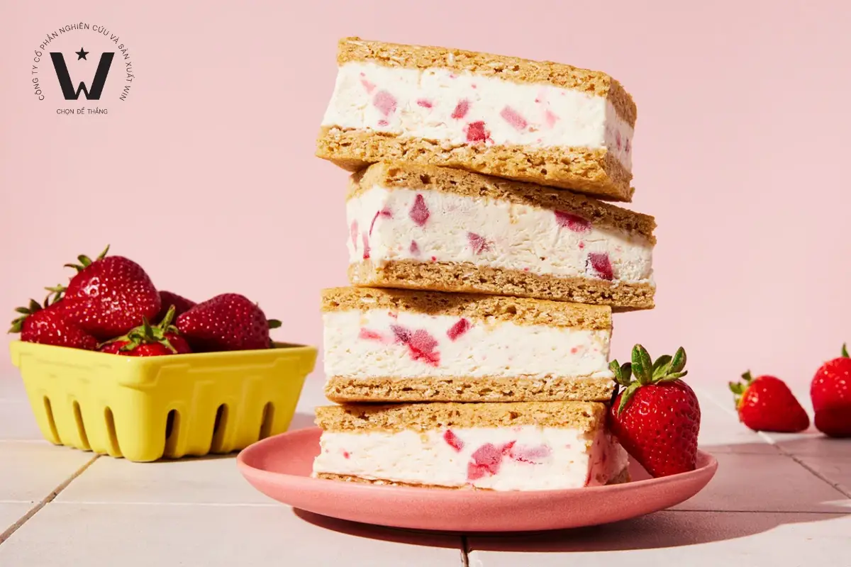Sandwich kem - sự hòa quyện giữa lớp kem lạnh ngọt mát và lớp bánh mềm thơm