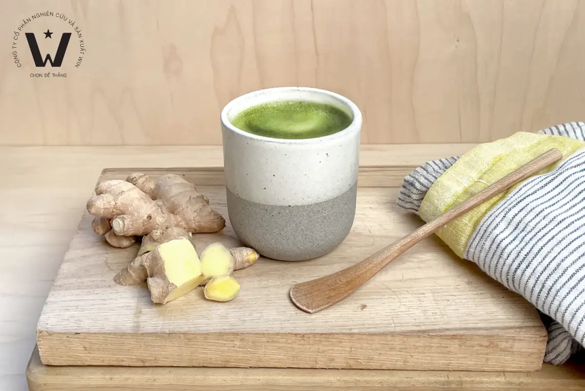 Matcha gừng mang lại cảm giác ấm áp lan tỏa từ bên trong