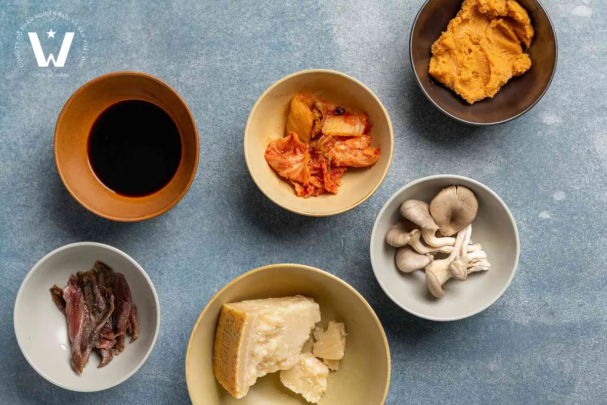Hương vị umami, thường được mô tả là vị thơm ngon hoặc đậm đà