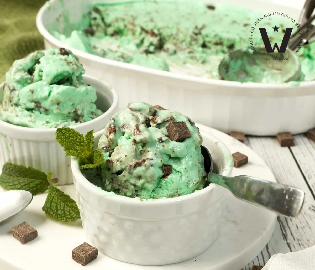 Ứng dụng hương socola bạc hà trong sữa chua và kem