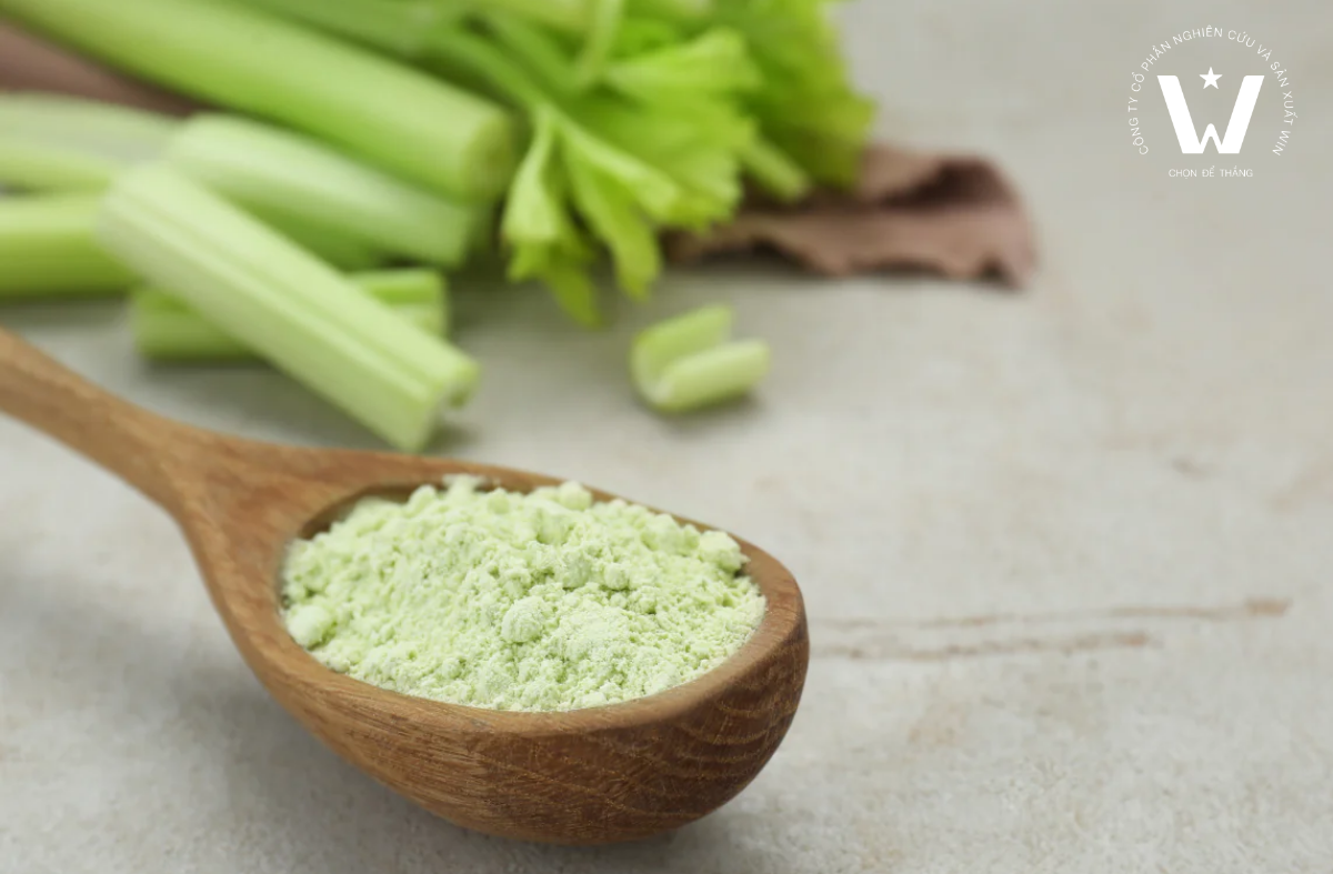 Bột cần tây đang trở thành nguyên liệu được nhiều doanh nghiệp F&B quan tâm