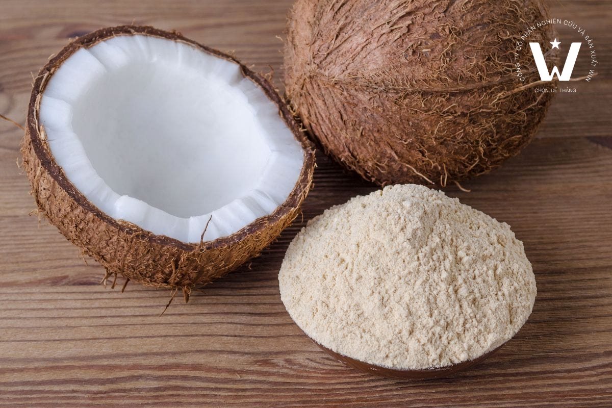 Bột hương dừa thường được dùng để thay thế một phần bột mì truyền thống